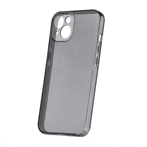 Силиконов кейс Shine 2 mm брокатен, За iPhone 15 Plus (6.7), Черен