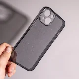 Миниатюра: Силиконов кейс Shine 2 mm брокатен, За iPhone 15 Plus (6.7), Черен