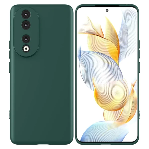 Силиконов кейс iPaky матиран, За Honor 90, Тъмнозелен