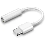Миниатюра: Кабел AUX HQ за Apple, 3.5мм към USB-C, В кутия, Бял