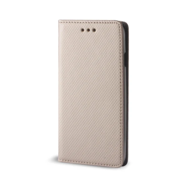 Калъф тефтер флип bSmart Magnet Book страничен, За Motorola Moto G14, Златист