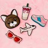 Миниатюра: 3D стикери Pink, комплект от 5 броя