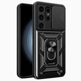 Миниатюра: Силиконов твърд кейс bSmart Defender Slide, За Samsung Galaxy S23 Ultra (S918B), Черен