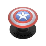 Миниатюра: Оригинален попсокет PopSockets® PopGrip License Enamel Domed Captain America Shield, Многоцветен