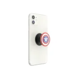 Миниатюра: Оригинален попсокет PopSockets® PopGrip License Enamel Domed Captain America Shield, Многоцветен
