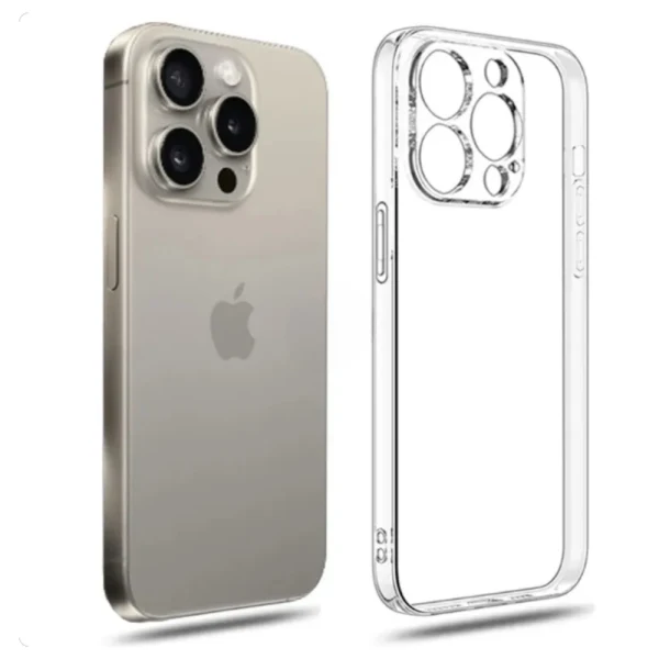 Силиконов кейс MBX Jelly 1.5mm, За iPhone 15 Pro Max (6.7), Прозрачен