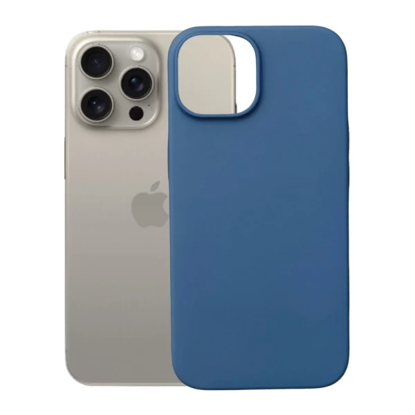 Силиконов кейс bSmart Silicone Soft Cover, За iPhone 15 Pro Max (6.7), Тъмносин