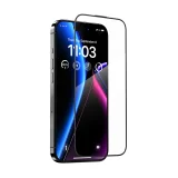 Миниатюра: Стъклен протектор OG Premium с цяло лепило, За iPhone 15 (6.1), Черен