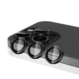 Миниатюра: Протектор задна камера метални рингове MBX за iPhone 15 Pro, 15 Pro Max, Черен