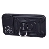 Миниатюра: Силиконов твърд кейс bSmart Defender Slide, За iPhone 15 Pro Max (6.7), Черен