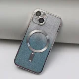 Миниатюра: Силиконов кейс bSmart Glitter Chrome Magsafe с протектори за камерите, За iPhone 14 Pro (6.1), Сребрист преливащ