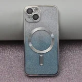 Миниатюра: Силиконов кейс bSmart Glitter Chrome Magsafe с протектори за камерите, За iPhone 14 Pro (6.1), Сребрист преливащ