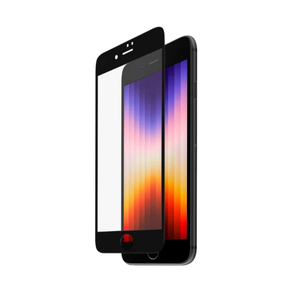 Стъклен протектор OG Premium с цяло лепило, За iPhone 7/8/SE 2020/2022, Черен